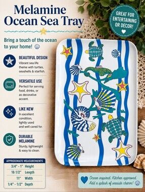 Melamine Ocean Sea Tray